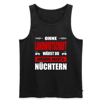 Bauern Protest Landwirtschaft Bauerndemo Landwirt - Männer Premium Bio Tank Top - Schwarz - Vorne - Michal (187cm)