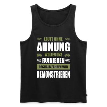 Landwirt Demonstration Bauerndemo Protest Demo - Männer Premium Bio Tank Top - Schwarz - Vorne - AI Model Male 178 light (178cm)