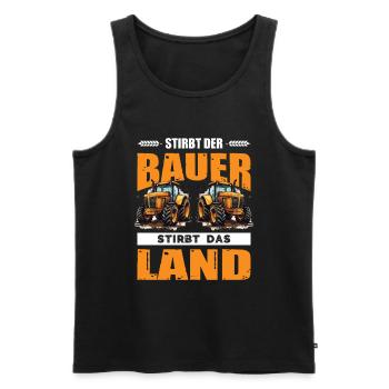 Landwirt Demo Stirbt Der Bauer Stirbt Das Land - Männer Premium Bio Tank Top - Schwarz - Vorne - Michal (187cm)