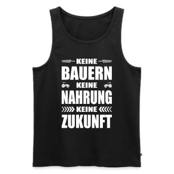 Keine Bauern Keine Nahrung Keine Zukunft Demo - Männer Premium Bio Tank Top - Schwarz - Vorne - AI Model Male 178 light (178cm)