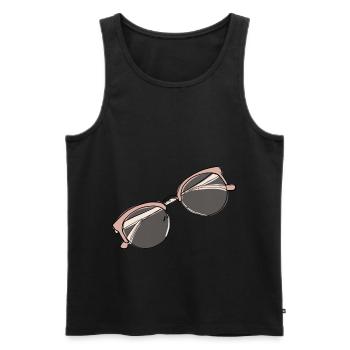 Glasses Symbol Boho - Men's Premium Organic Tank Top - black - Front - AI Model Male 178 light (178cm)