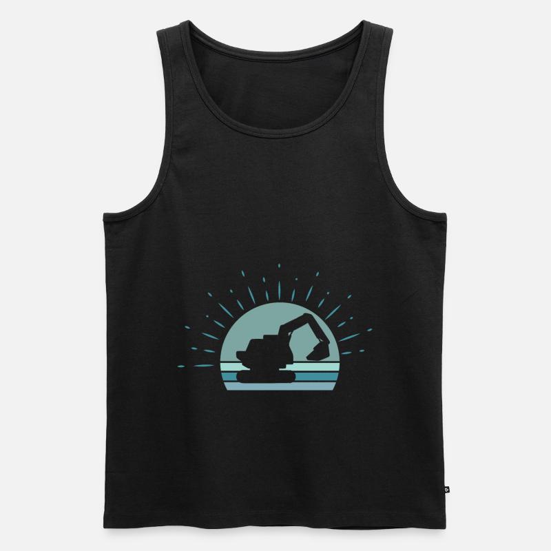 Bagger Kinder - Männer Premium Bio Tank Top - Schwarz