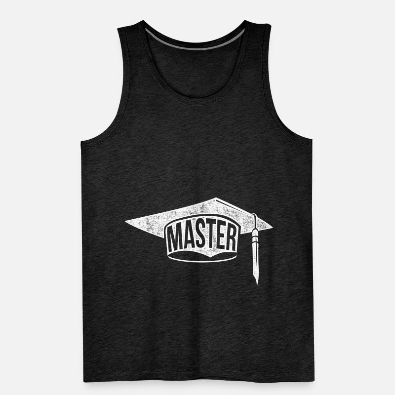 Master Abschluss Geschenk Spruch Master Hut Männer Premium Bio Tank Top