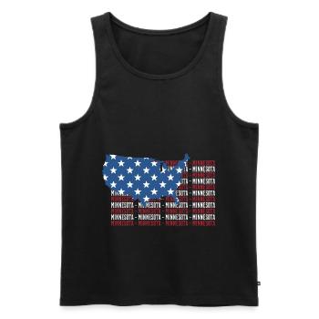 American FLAG MINNESOTA city - Patriotic Gift - Men's Premium Organic Tank Top - black - Front - Michal (187cm)