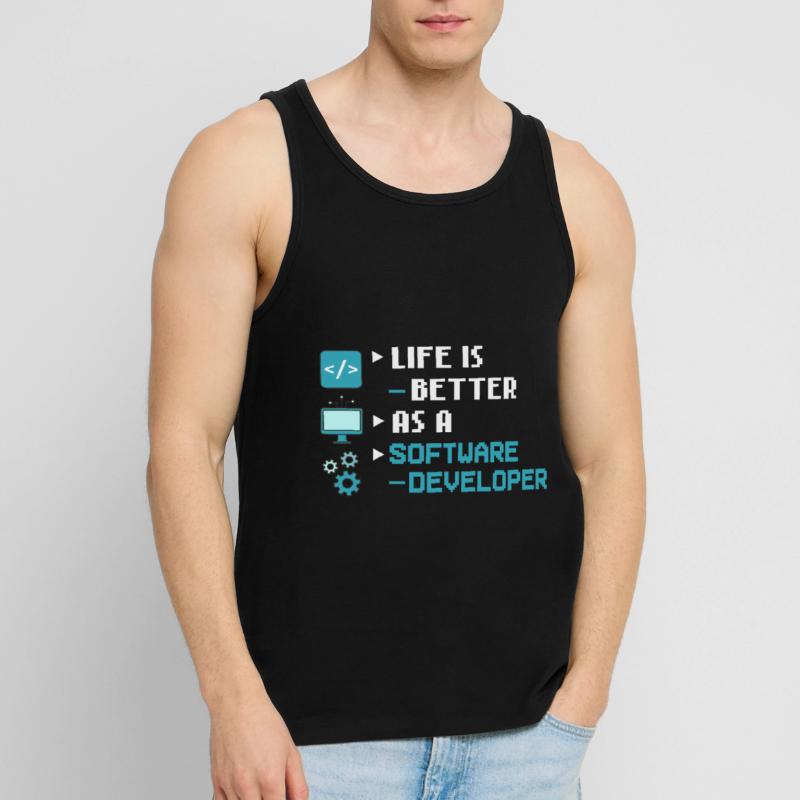 Software Development Software Developer Developer Men's Premium Organic Tank Top