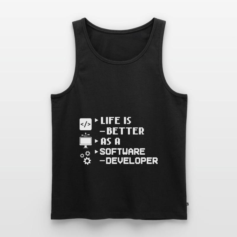 Software Development Software Developer Developer Men's Premium Organic Tank Top