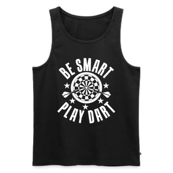 Dart Darter Darts Player Darts Gift Slogan Idea - Men's Premium Organic Tank Top - black - Front - AI Model Male 178 light (178cm)