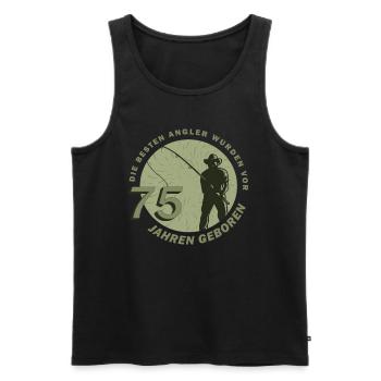 Geburtstag Angler 75 Jahre Echte Männer Angeln - Männer Premium Bio Tank Top - Schwarz - Vorne - Michal (187cm)