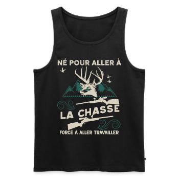 Je Prèfere la Chasse Cadeau Drôle Homme Chasseur - Débardeur bio Premium Homme - noir - Devant - Michal (187cm)