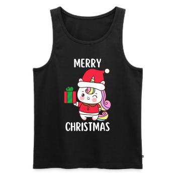 Joyeux Noël Drôle de Chemise de Noël - Débardeur bio Premium Homme - noir - Devant - AI Model Male 178 light (178cm)