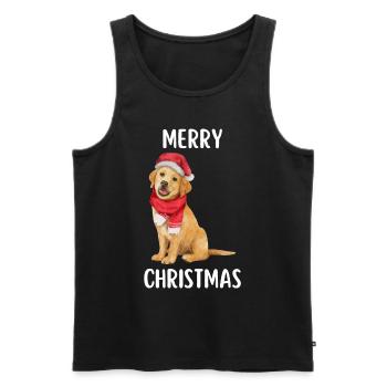 Joyeux Noël Drôle de Chemise de Noël - Débardeur bio Premium Homme - noir - Devant - Michal (187cm)