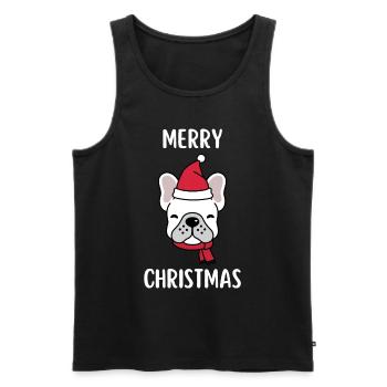 Joyeux Noël Drôle de Chemise de Noël - Débardeur bio Premium Homme - noir - Devant - Michal (187cm)