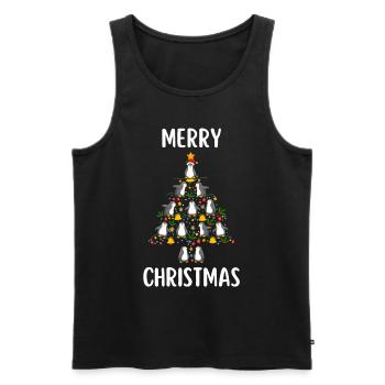 Joyeux Noël Drôle de Chemise de Noël - Débardeur bio Premium Homme - noir - Devant - Michal (187cm)