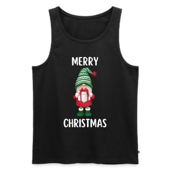 Joyeux Noël Drôle de Chemise de Noël - Débardeur bio Premium Homme - noir - Devant - AI Model Male 178 light (178cm)