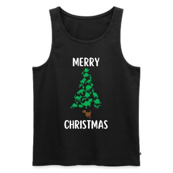 Joyeux Noël Drôle de Chemise de Noël - Débardeur bio Premium Homme - noir - Devant - Michal (187cm)