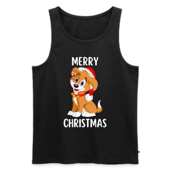 Joyeux Noël Drôle de Chemise de Noël - Débardeur bio Premium Homme - noir - Devant - Michal (187cm)