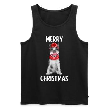 Joyeux Noël Drôle de Chemise de Noël - Débardeur bio Premium Homme - noir - Devant - AI Model Male 178 light (178cm)