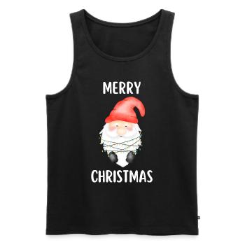 Joyeux Noël Drôle de Chemise de Noël - Débardeur bio Premium Homme - noir - Devant - Michal (187cm)