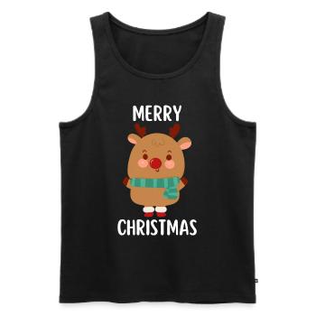 Joyeux Noël Drôle de Chemise de Noël - Débardeur bio Premium Homme - noir - Devant - Michal (187cm)
