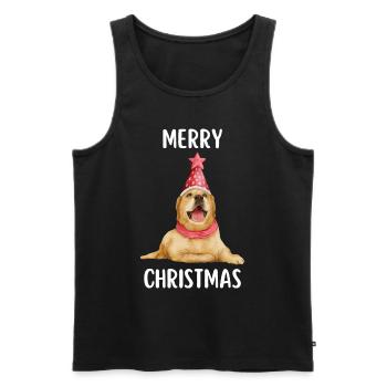 Joyeux Noël Drôle de Chemise de Noël - Débardeur bio Premium Homme - noir - Devant - Michal (187cm)