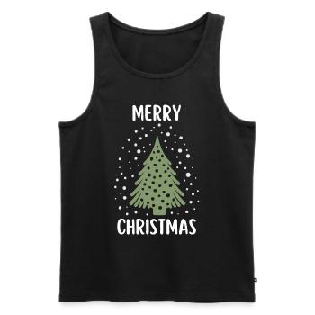 Joyeux Noël Drôle de Chemise de Noël - Débardeur bio Premium Homme - noir - Devant - AI Model Male 178 light (178cm)