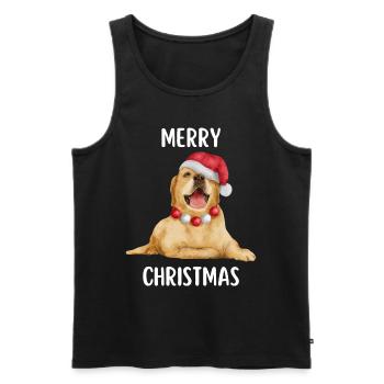 Joyeux Noël Drôle de Chemise de Noël - Débardeur bio Premium Homme - noir - Devant - Michal (187cm)
