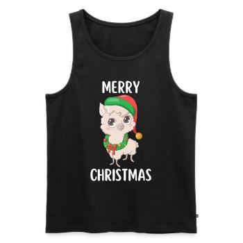 Joyeux Noël Drôle de Chemise de Noël - Débardeur bio Premium Homme - noir - Devant - AI Model Male 178 light (178cm)