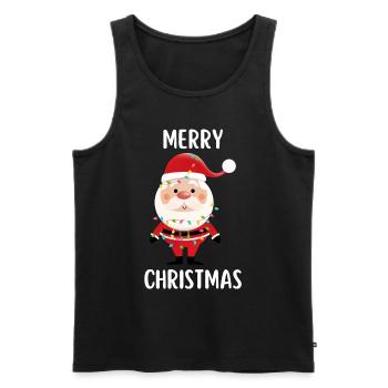 Joyeux Noël Drôle de Chemise de Noël - Débardeur bio Premium Homme - noir - Devant - Michal (187cm)