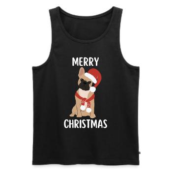 Joyeux Noël Drôle de Chemise de Noël - Débardeur bio Premium Homme - noir - Devant - AI Model Male 178 light (178cm)