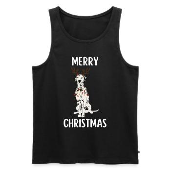 Joyeux Noël Drôle de Chemise de Noël - Débardeur bio Premium Homme - noir - Devant - Michal (187cm)