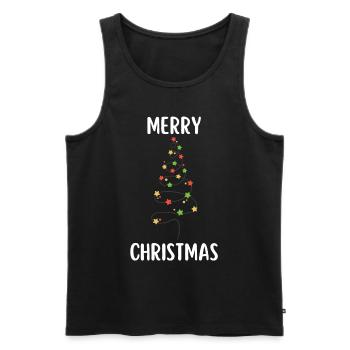 Joyeux Noël Drôle de Chemise de Noël - Débardeur bio Premium Homme - noir - Devant - AI Model Male 178 light (178cm)