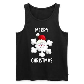 Joyeux Noël Drôle de Chemise de Noël - Débardeur bio Premium Homme - noir - Devant - Michal (187cm)