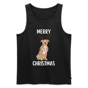 Joyeux Noël Drôle de Chemise de Noël - Débardeur bio Premium Homme - noir - Devant - Michal (187cm)