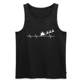 Heartbeat Christmas Christmas Decoration - Men's Premium Organic Tank Top - black - Front - Michal (187cm)