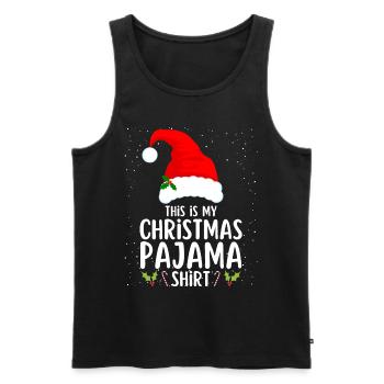 Pyjama de Noël Pyjama Chemise de nuit - Débardeur bio Premium Homme - noir - Devant - Michal (187cm)