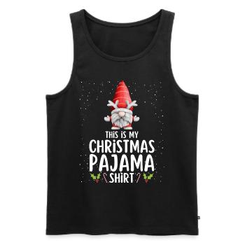 Christmas Pajamas Pajamas Sleepshirt - Men's Premium Organic Tank Top - black - Front - Michal (187cm)