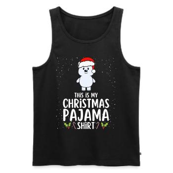 Pyjama de Noël Pyjama Chemise de nuit - Débardeur bio Premium Homme - noir - Devant - Michal (187cm)