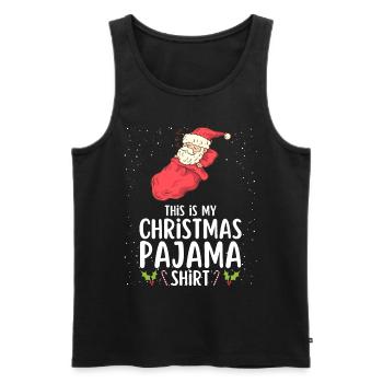 Pyjama de Noël Pyjama Chemise de nuit - Débardeur bio Premium Homme - noir - Devant - Michal (187cm)