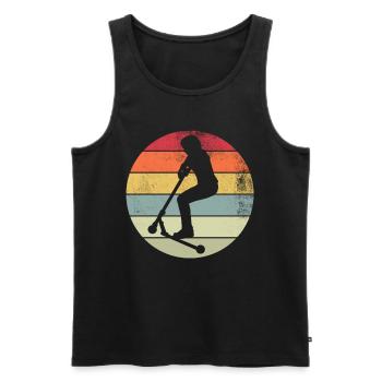 Scooter Stunt Scooter for Kids Retro - Men's Premium Organic Tank Top - black - Front - AI Model Male 178 light (178cm)