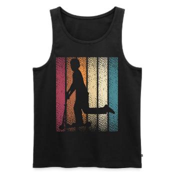 Scooter Stunt Scooter for Kids Retro - Men's Premium Organic Tank Top - black - Front - AI Model Male 178 light (178cm)