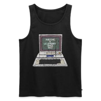 30th birthday vintage 1993 - Men's Premium Organic Tank Top - black - Front - Michal (187cm)