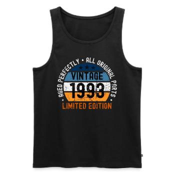 30th birthday vintage 1993 - Men's Premium Organic Tank Top - black - Front - Michal (187cm)