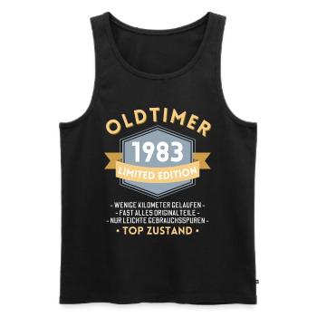 40th birthday vintage 1983 - Men's Premium Organic Tank Top - black - Front - Michal (187cm)