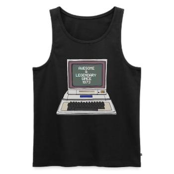 50th birthday Vintage 1973 - Men's Premium Organic Tank Top - black - Front - Michal (187cm)