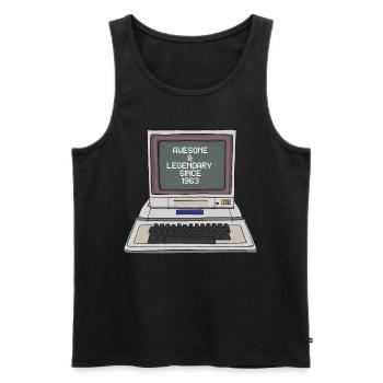 60th birthday vintage 1963 - Men's Premium Organic Tank Top - black - Front - Michal (187cm)