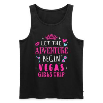 Girls Trip Las Vegas, que l’aventure commence - Débardeur bio Premium Homme - noir - Devant - AI Model Male 178 light (178cm)