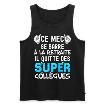 Futur Retraité Super Mec Cool - Débardeur bio Premium Homme - noir - Devant - Michal (187cm)