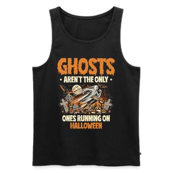Halloween isn't just ghosts, cardio - Men's Premium Organic Tank Top - black - Front - Michal (187cm)
