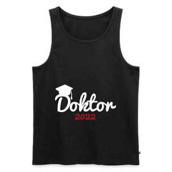Doktortitel 2022 Doktorhut Promotion Doktor - Männer Premium Bio Tank Top - Schwarz - Vorne - Michal (187cm)