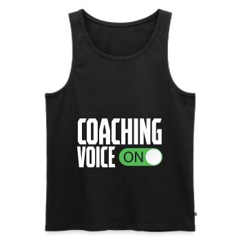 Coaching Voice On Coach Training - Men's Premium Organic Tank Top - black - Front - Michal (187cm)